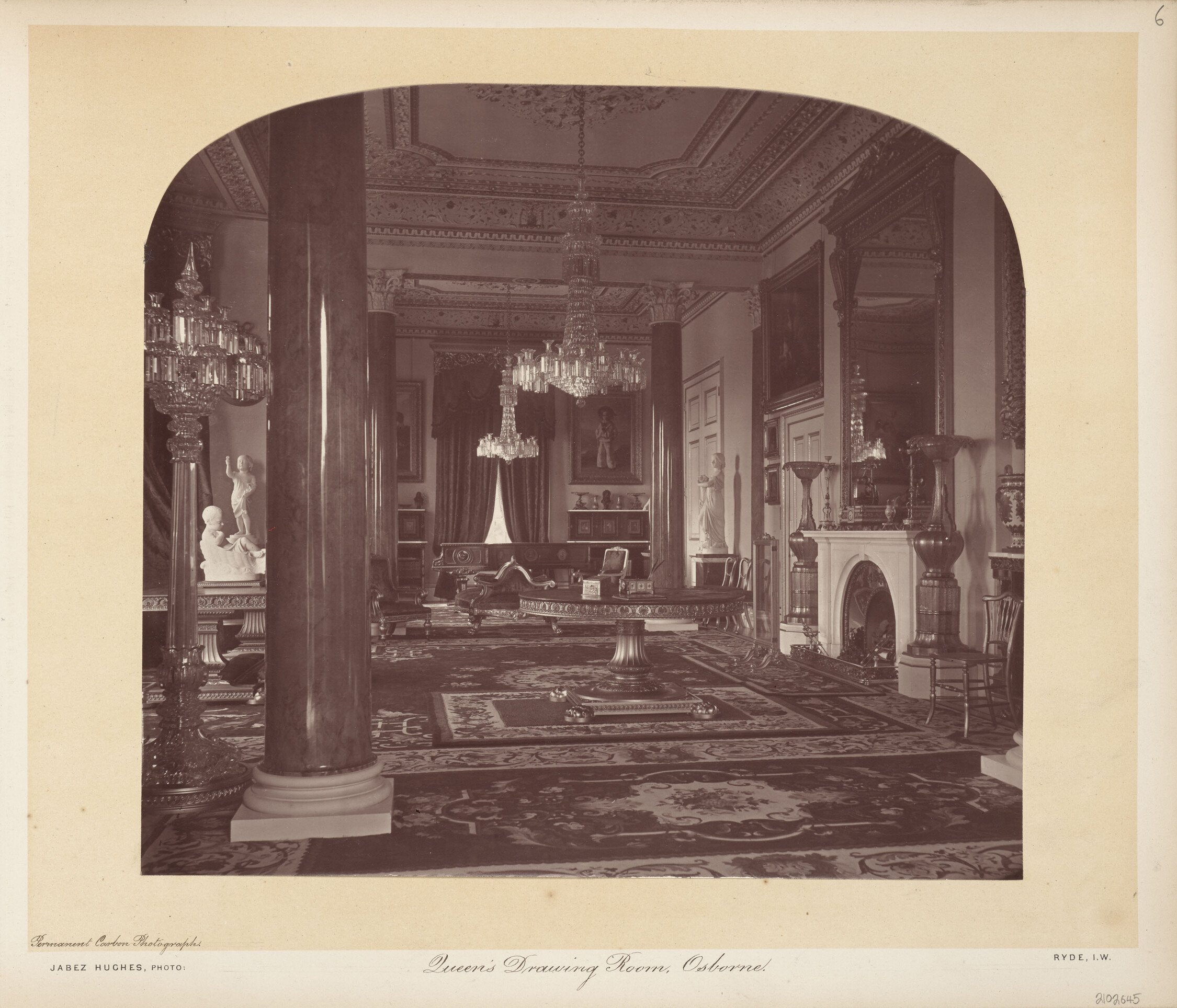 Jabez Hughes (1819-84) - Queen's Drawing Room, Osborne. [Osborne, 1875.]