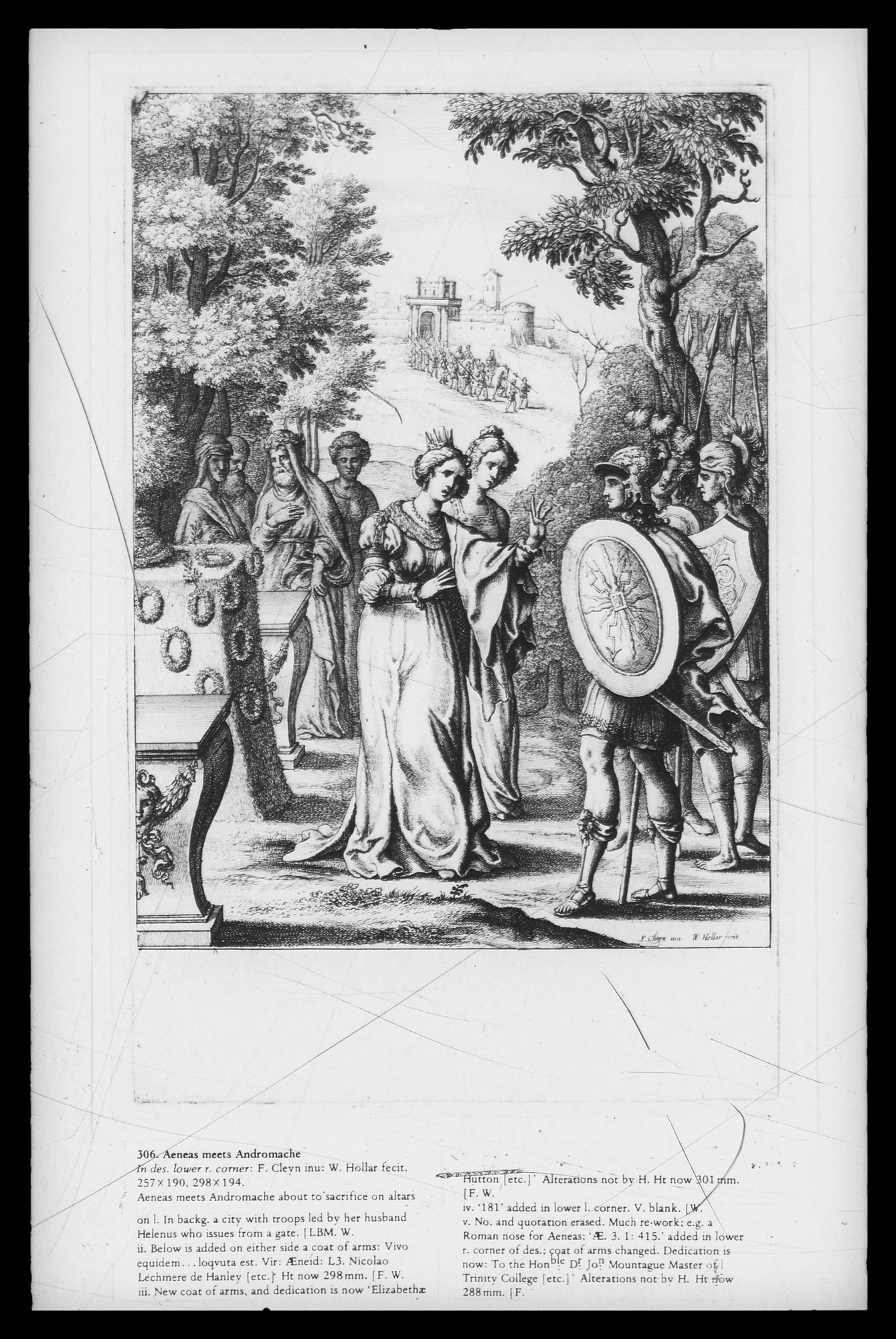 Wenceslaus Hollar (1607-77) - Aeneas Meets Andromache