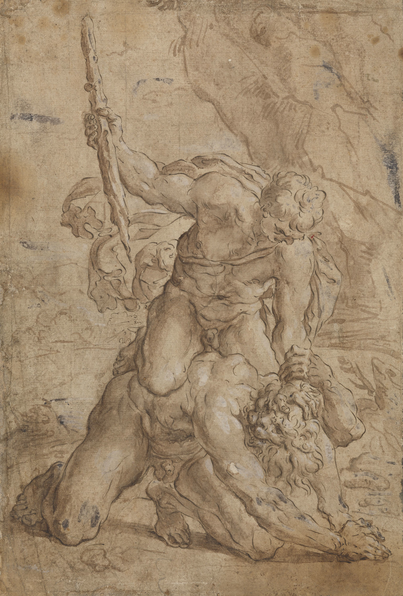 After Annibale Carracci Bologna 1560 Rome 1609 Hercules And Cacus