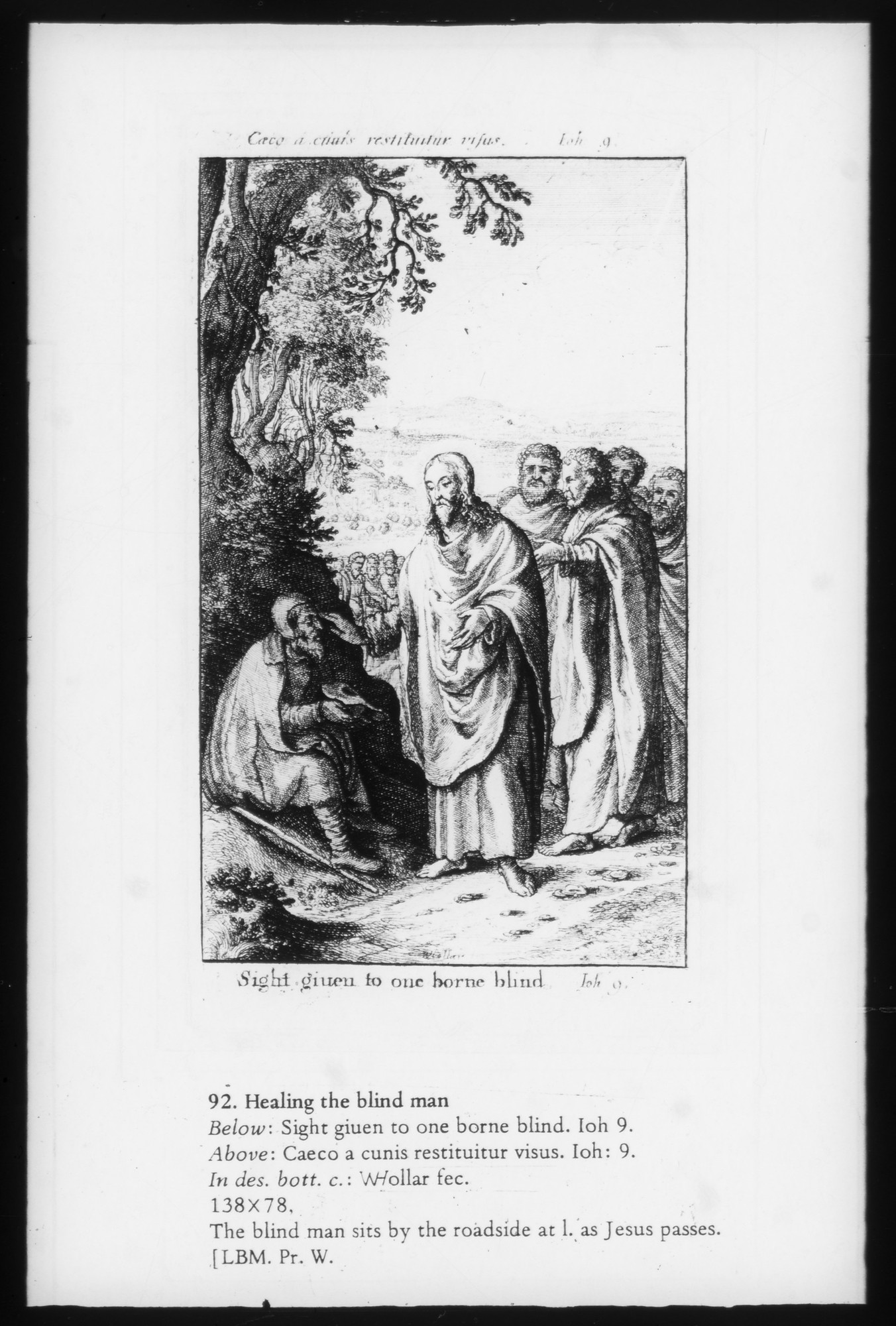 Wenceslaus Hollar (1607-77) - Healing The Blind Man.