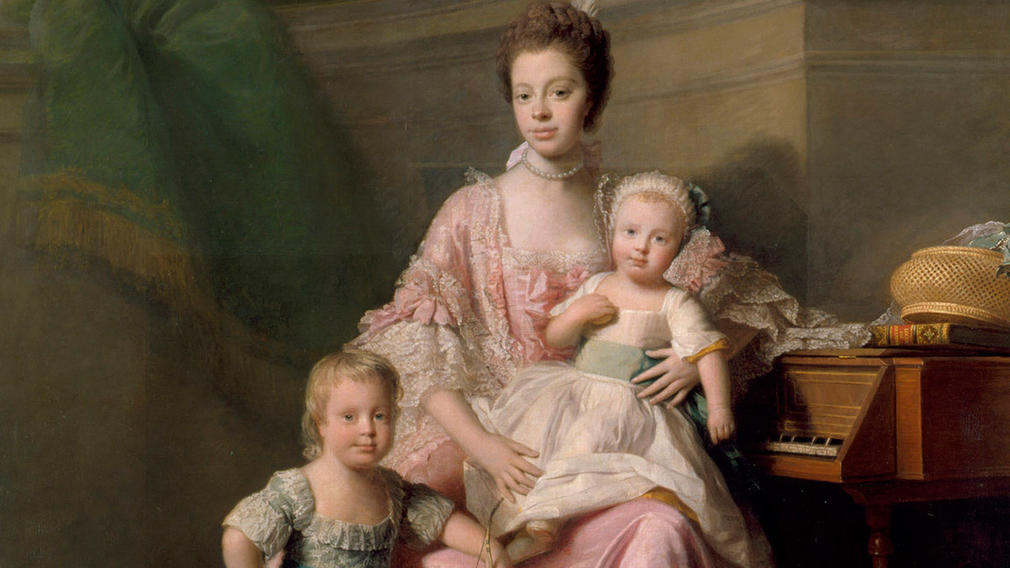 Queen Charlotte with her two Eldest Sons, Allan Ramsey
