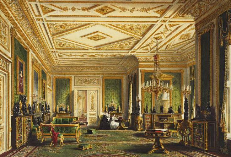 Master: Views of the Interior and Exterior of Windsor Castle
Item: The Green Drawing Room