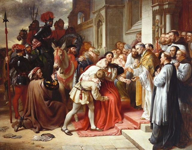 Cardinal Wolsey at the Gate of Leicester Abbey