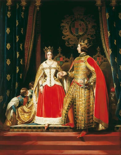 Queen Victoria and Prince Albert at the Bal Costume of 12 May 1842