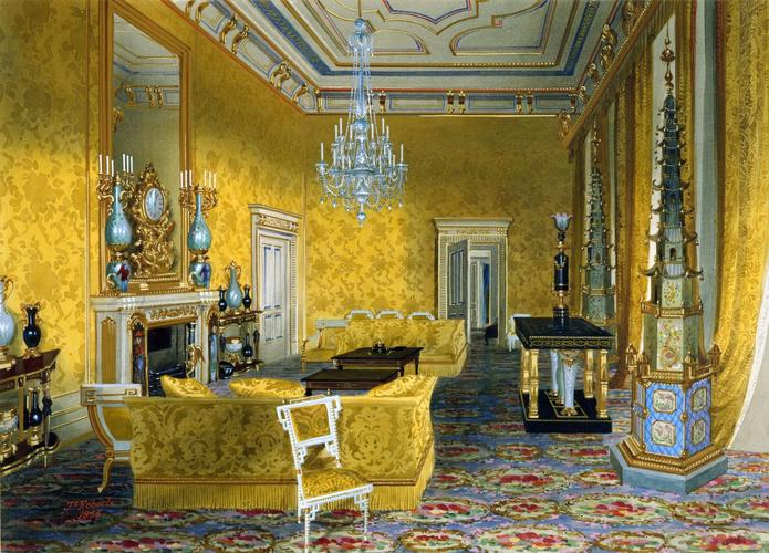 The Yellow Drawing Room at Buckingham Palace