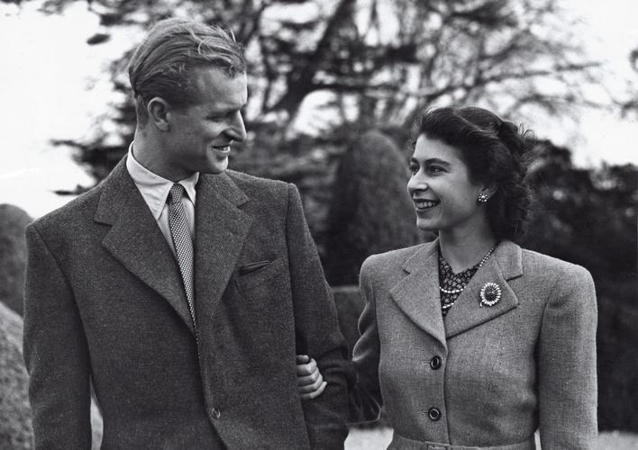 Princess Elizabeth and Prince Philip at Broadlands during their Honeymoon, 1947. [Queen Elizabeth's Collection]