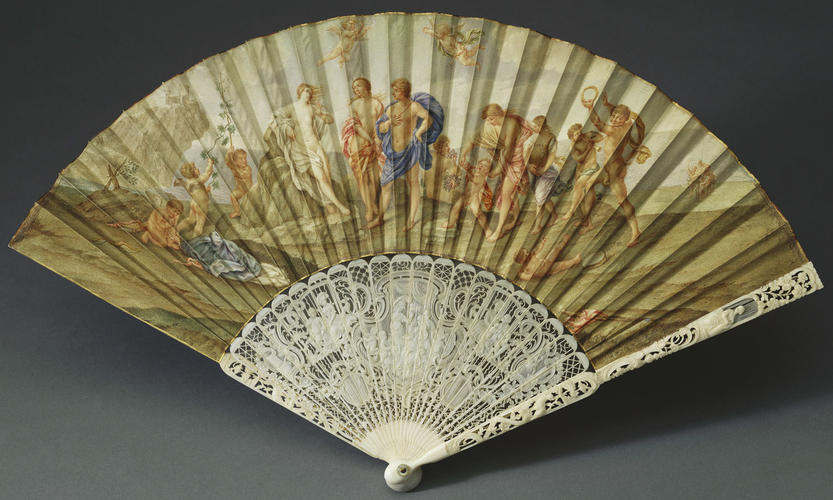 Fan depicting 'Baccus and Ariadne on the island of Naxos'