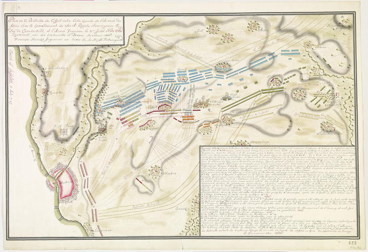 Map of the Battle of Lafelt, 1747 (Lafelt, Limburg, Belgium) 50?49'49