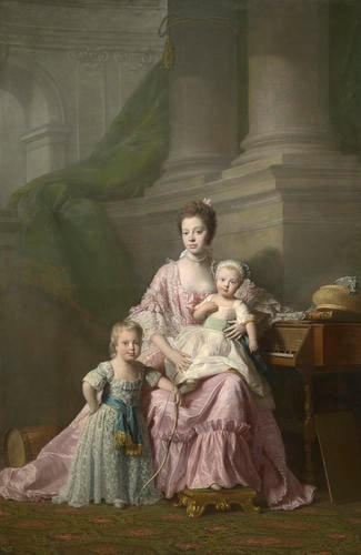 Queen Charlotte (1744-1818) with her two Eldest Sons