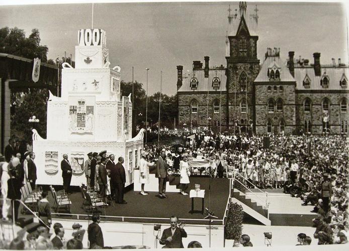 The Queen and The Duke of Edinburgh attend celebration marking Canada's Centenary of Confederation