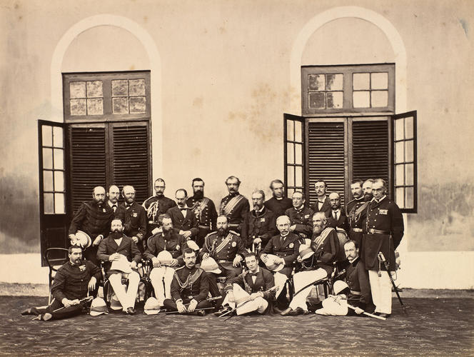 Prince's Indian Staff and Suite, Government House, Bombay : Prince of Wales Tour of India 1875-6 Prince's Indian Staff and Suite, Government House, Bombay : Prince of Wales Tour of India 1875-6