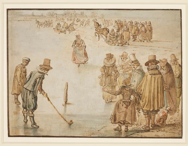 A game of 'kolf' on the ice