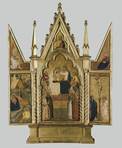A Triptych: The Coronation, Nativity and Crucifixion