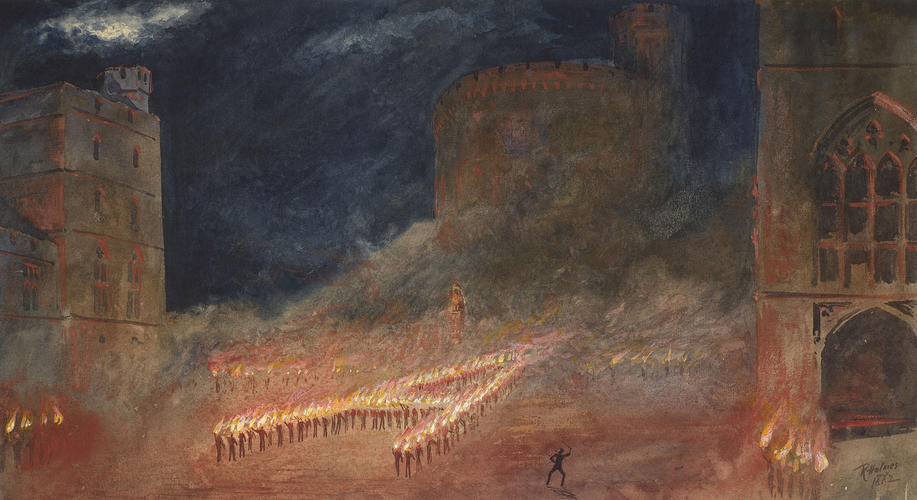 Torchlight procession for the marriage of Prince Leopold, 7 April 1882 Torchlight procession for the marriage of Prince Leopold, 7 April 1882