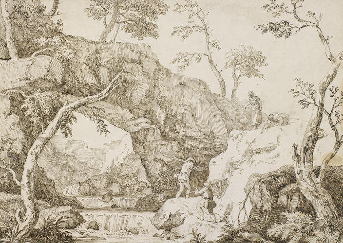 A rock arch over a stream A rock arch over a stream
