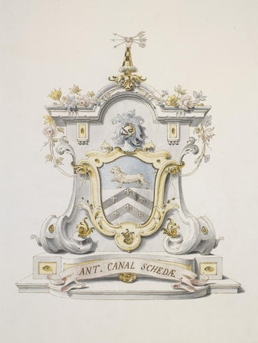 The title to a volume of Canaletto drawings The title to a volume of Canaletto drawings