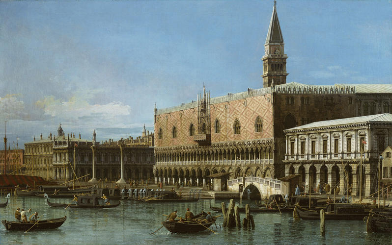 Venice: The Molo with the Prisons and the Doges' Palace Venice: The Molo with the Prisons and the Doges' Palace