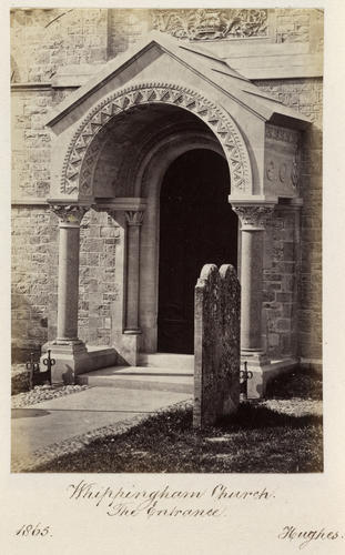 View of the entrance of St Mildred's Church, Whippingham, Isle of Wight