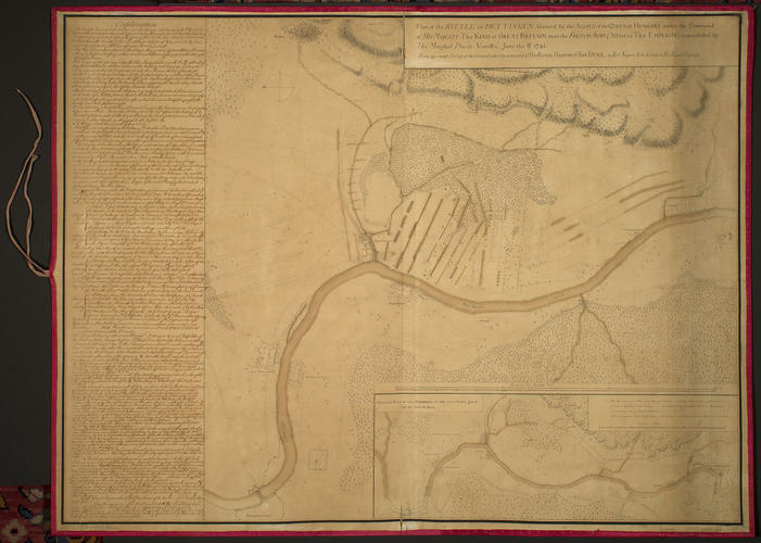 Map of the Battle of Dettingen, 1743 (Dettingen am Main, Bavaria, Germany) 50?02'29