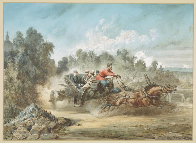 Prince Alfred driving at Oranienbaum, August 1862