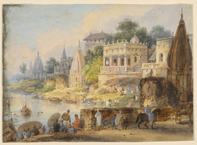 Waterfront in India, probably showing Benares