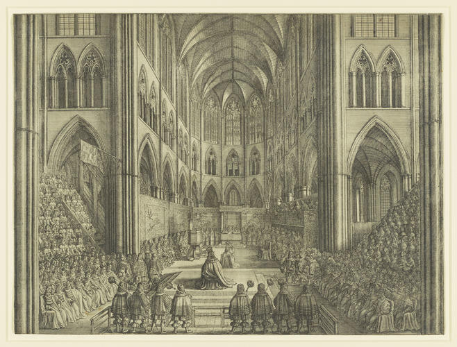 The Coronation of King Charles the II in Westminster Abbey the 23 of April 1661 The Coronation of King Charles the II in Westminster Abbey the 23 of April 1661