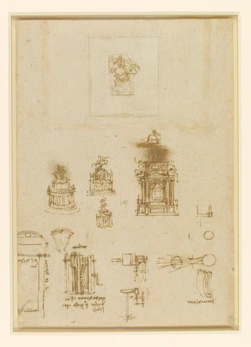 Sketches for the Trivulzio monument, and other studies