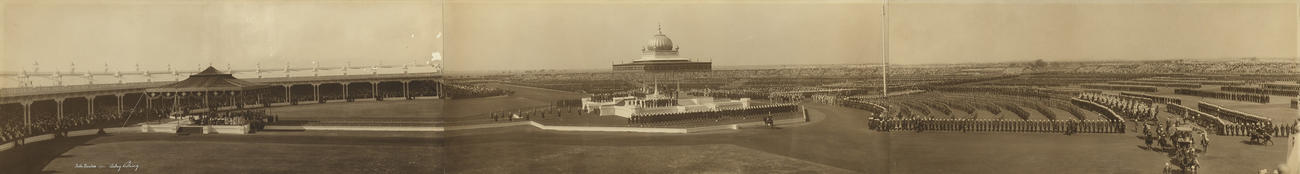 Panoramic view of the Delhi Durbar, 1911