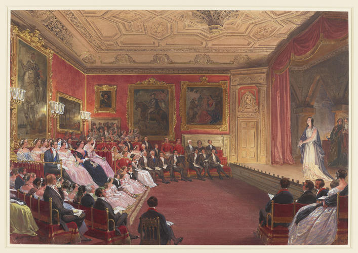 The performance of Macbeth in the Rubens Room, Windsor Castle, 4 February 1853