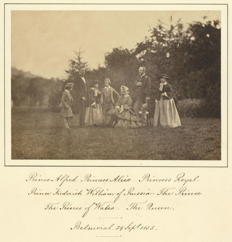 Engagement photograph taken at Balmoral, 29th September 1855