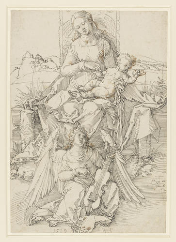 The Virgin and Child with an angel playing the viol