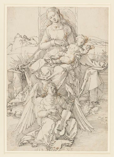 The Virgin and Child with an angel playing the viol The Virgin and Child with an angel playing the viol