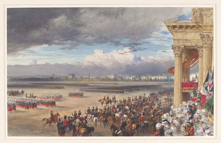 The military review on the Champ de Mars, 24 August 1855 The military review on the Champ de Mars, 24 August 1855