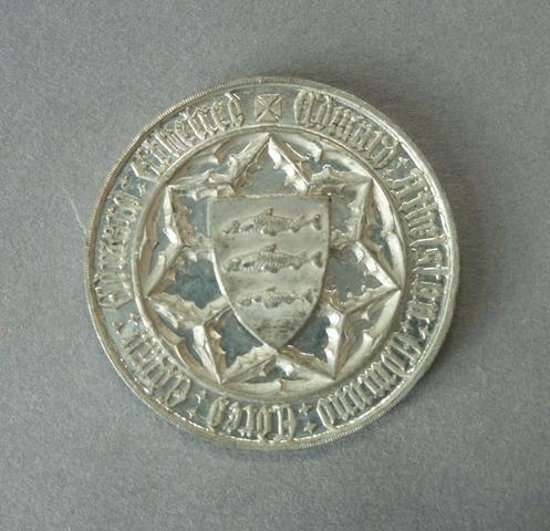 Medal commemorating the inauguration of the Monument for the Coronation Stone of the Anglo-Saxon Kings at Kingston-upon-Thames Medal commemorating the inauguration of the Monument for the Coronation Stone of the Anglo-Saxon Kings at Kingston-upon-Thames