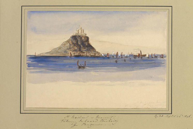 Master: Queen Victoria and Prince Albert's Album Vol. I.
Item: St. Michael's Mount - taken On board the Fairy off Penzance