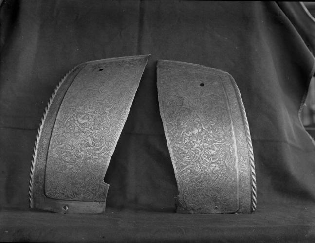 Glass plate negative of objects from the North Corridor Glass plate negative of objects from the North Corridor