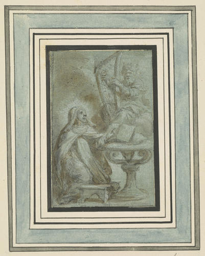 Scenes from the life of a Carmelite Nun: King David appears to the nun Scenes from the life of a Carmelite Nun: King David appears to the nun