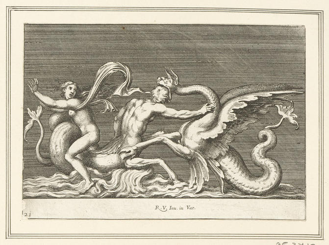 Master: The stucchi of the Raphael Loggia
Item: A Triton, a sea monster and a nymph