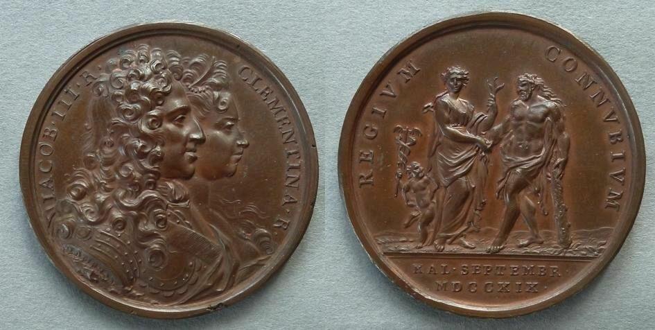 Medal commemorating the marriage of Prince James (III) and Princess Clementina Sobieski