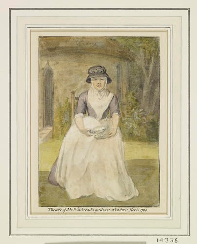 The wife of Mr. Whitbread's gardener at Woolmer, Herts