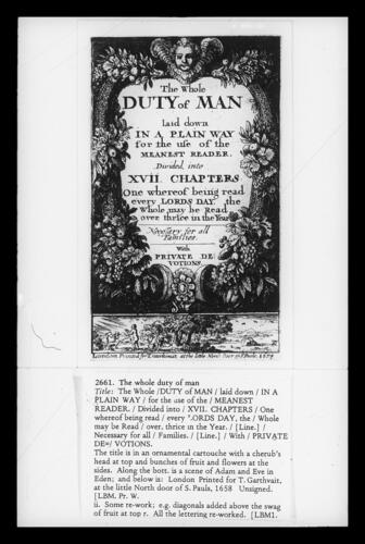The Whole Duty of man The Whole Duty of man