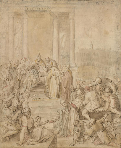 Otto sent by Pope Alexander III to negotiate peace with his father Frederick Barbarossa Otto sent by Pope Alexander III to negotiate peace with his father Frederick Barbarossa