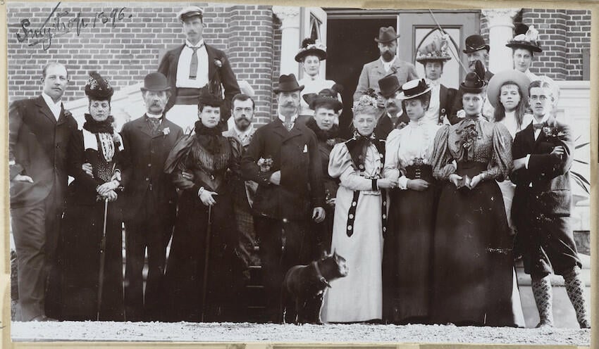 Master: Page 43 of Princess Victoria's album
Item: King Christian IX of Denmark with his family