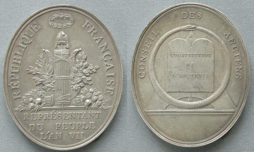 France. Medal commemorating the Council of the Ancients