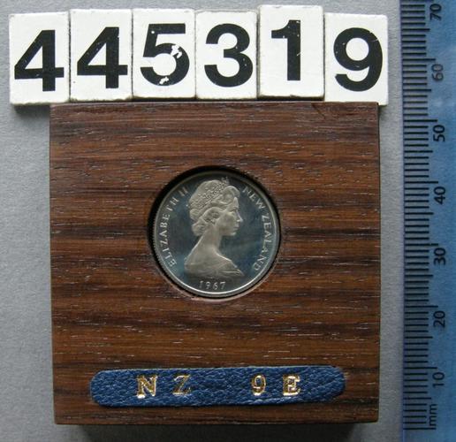 New Zealand. Proof 5 cents, 1967, commemorating the introduction of decimal currency