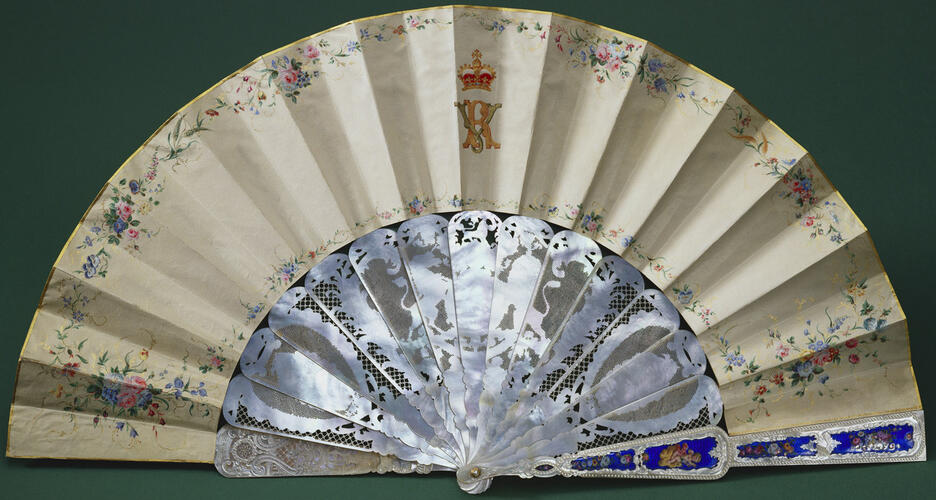 Fan depicting 'Emperor Napoleon III and Empress Eugénie'