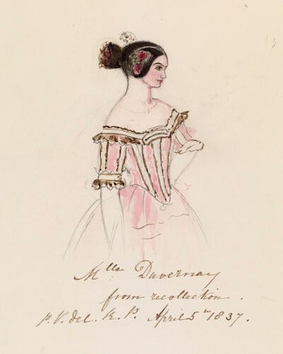 Master: H. R. H. THE PRINCESS VICTORIA ORIGINAL PORTRAITS VOL. II.
Item: Mademoiselle Duvernay from recollection Master: H. R. H. THE PRINCESS VICTORIA ORIGINAL PORTRAITS VOL. II.
Item: Mademoiselle Duvernay from recollection