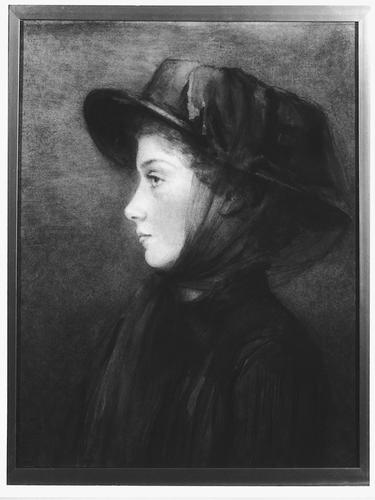 Girl in black hat and gown Girl in black hat and gown