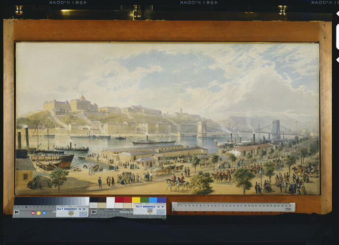 Buda and Pesth, looking east along the Danube
