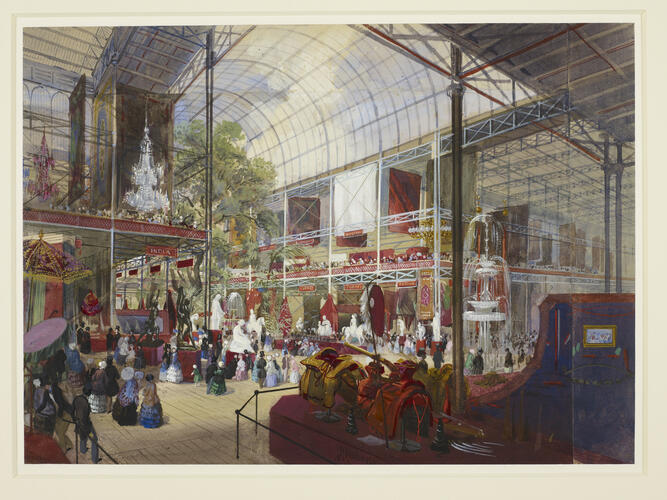 The Great Exhibition: The Transept from the Northern Indian Court